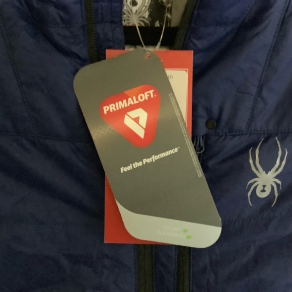 SPYDER New NWT black Glissade Hybrid
Insulated Vest Size S blue Men - Picture 9 of 11